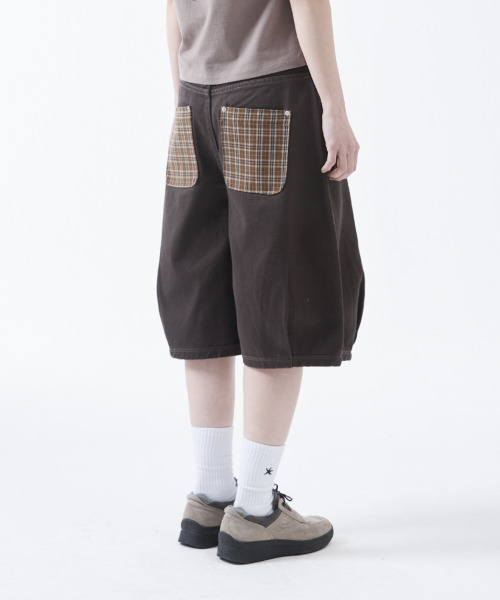 セール】TCM check pocket half pants (charcoal)（その他パンツ