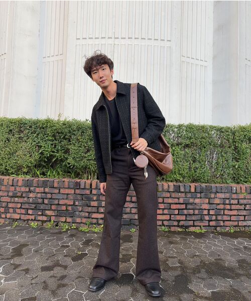 DNSR(ディーエヌエスアール)の「ベルテッドウールフレアスラックスブラウン(スラックス・メンズ・その他・LARGE/X-LARGE/SMALL/MEDIUM)」の6枚目の写真