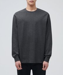 クルーネック長袖Tシャツ[チャコールグレー]