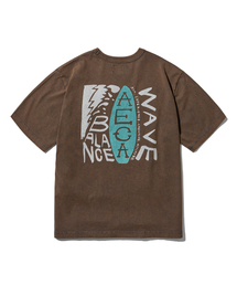 AECA（エイカ）の「BALANCE WAVE WAVE HALF SLEEVE-SUNFADE CHARCOAL（Tシャツ/カットソー・メンズ）」