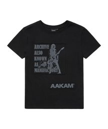 AAKAM | Washed Patch Half Top (Black)(Tシャツ/カットソー)