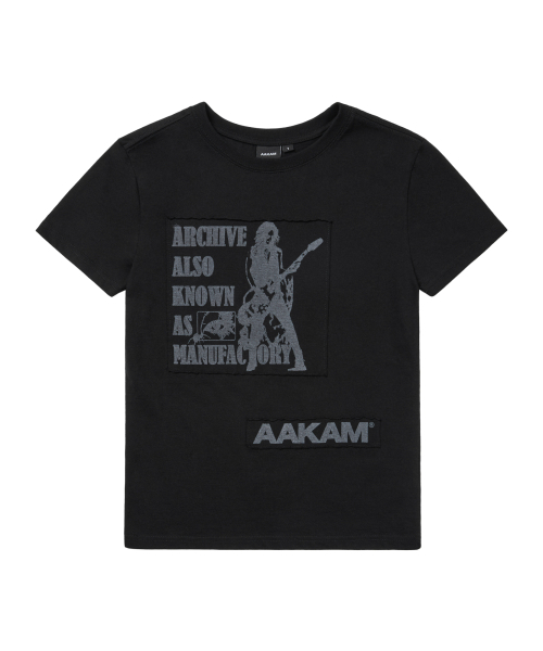 AAKAM(アーカム)の「Washed Patch Half Top (Black)(Tシャツ/カットソー・レディース・その他・1/2)」の1枚目の写真