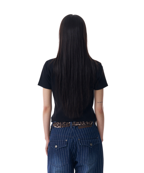 AAKAM(アーカム)の「Washed Patch Half Top (Black)(Tシャツ/カットソー・レディース・その他・1/2)」の3枚目の写真