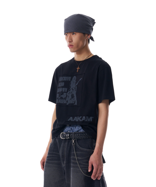 AAKAM(アーカム)の「Washed Patch Half Top (Black)(Tシャツ/カットソー・レディース・その他・1/2)」の4枚目の写真