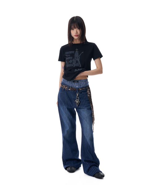 AAKAM(アーカム)の「Washed Patch Half Top (Black)(Tシャツ/カットソー・レディース・その他・1/2)」の7枚目の写真