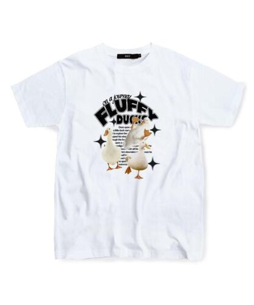 ESCAPEFROM(エスケープフロム)の「ブラックアドベンチャーダックTシャツホワイト(Tシャツ/カットソー・レディース・その他・SMALL/MEDIUM/LARGE)」の2枚目の写真