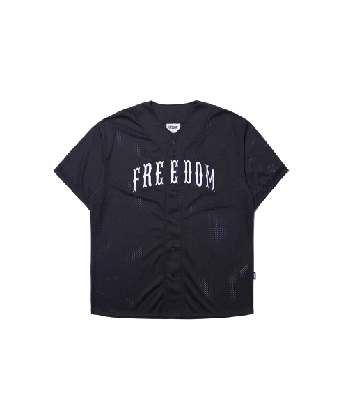 FREEDOM(フリーダム)の「メッシュベースボールジャージ(ブラック)(その他トップス・メンズ・その他・X-LARGE/XX-LARGE/XXX-LARGE/XXXX-LARGE/LARGE)」の2枚目の写真