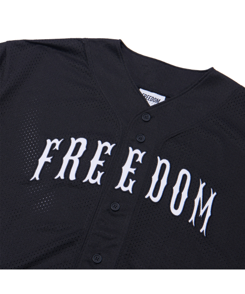 FREEDOM(フリーダム)の「メッシュベースボールジャージ(ブラック)(その他トップス・メンズ・その他・X-LARGE/XX-LARGE/XXX-LARGE/XXXX-LARGE/LARGE)」の4枚目の写真
