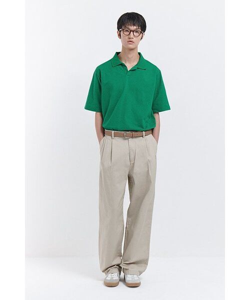 MUSINSA STANDARD（ムシンサスタンダード）の「ツーピンタックワイドチノパンツ [ライトベージュ]（その他パンツ・メンズ・その他・30/31/33/26/27/28/29/40/38/42/36/34/32）」の10枚目の写真