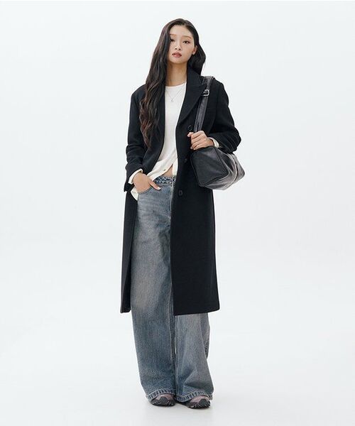 MUSINSA STANDARD WOMAN（ムシンサスタンダードウーマン）の「ウィメンズワイドトラペーズデニムパンツ[ラスティブルー]（デニムパンツ・レディース・その他・30/24/25/26/27/28/29）」の15枚目の写真
