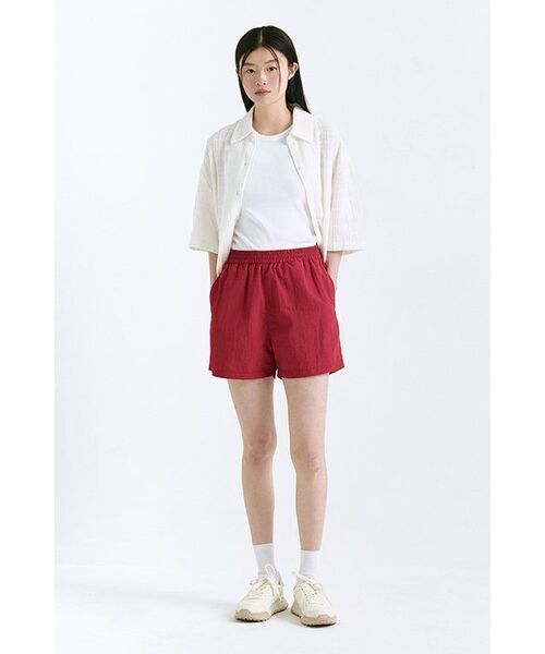 MUSINSA STANDARD WOMAN（ムシンサスタンダードウーマン）の「ウィメンズナイロンバンディングショーツ[レッド]（その他パンツ・レディース・その他・24/28/30/26）」の10枚目の写真