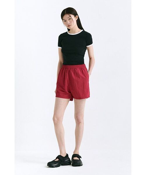 MUSINSA STANDARD WOMAN（ムシンサスタンダードウーマン）の「ウィメンズナイロンバンディングショーツ[レッド]（その他パンツ・レディース・その他・24/28/30/26）」の11枚目の写真