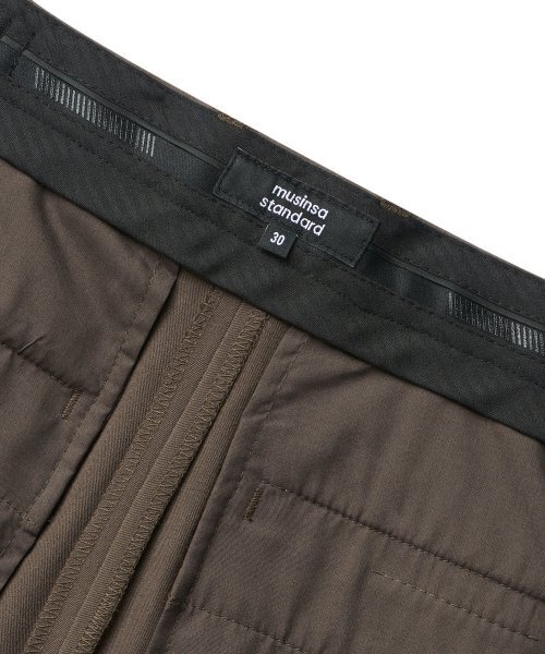 MUSINSA STANDARD（ムシンサスタンダード）の「リバースワンジョーワイド隠しバンディングスラックス[ブラウン]（スラックス・メンズ・その他・42/36/33/34/27/28/29/30/31/32/38/40）」の7枚目の写真
