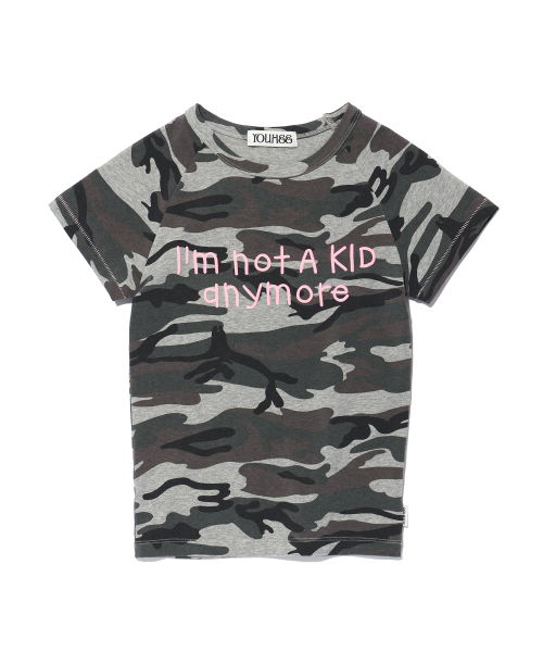 YOUHEE（ユヒ）の「CAMO LETTERING T-SHIRTS GREY（Tシャツ/カットソー・レディース・その他・FREE）」の14枚目の写真