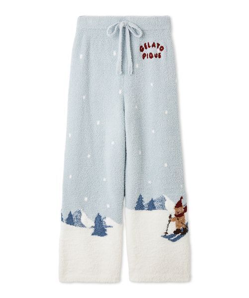 セール】【HOLIDAY】スキーベアジャガードロングパンツ（ルームウェア