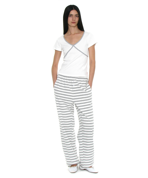 PARTIMENTO WOMEN（パルティメントウィメン）の「PWC コントラストバインディングVネックトップ_ホワイト（Tシャツ/カットソー・レディース・その他・SMALL/MEDIUM/LARGE）」の5枚目の写真