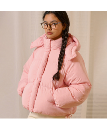 BITTER CELLS | C.G フードパファージャケット-ピンク(ダウンジャケット/コート)