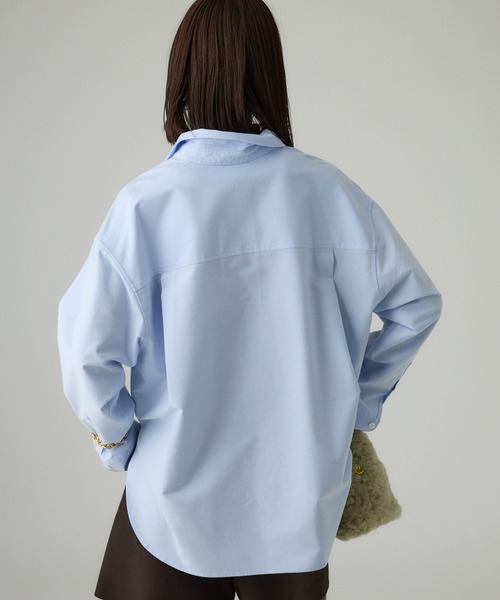 BABYLONE（バビロン）の「オックス刺繍オーバーシャツ（シャツ/ブラウス・レディース・ホワイト/サックスブルー・フリー）」の15枚目の写真