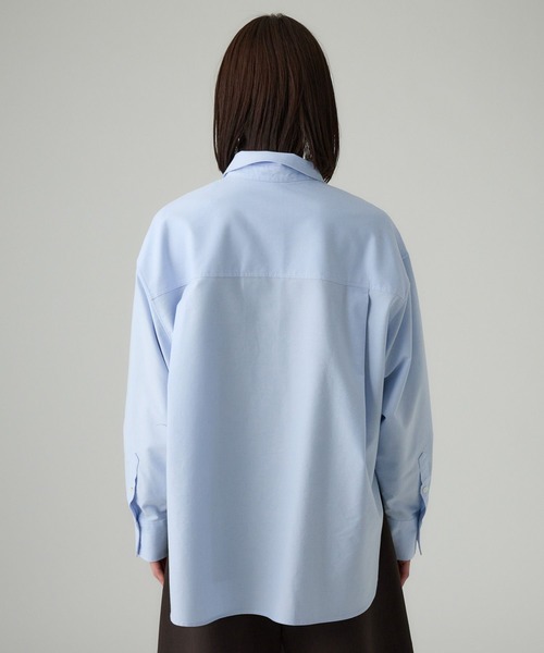 BABYLONE（バビロン）の「オックス刺繍オーバーシャツ（シャツ/ブラウス・レディース・ホワイト/サックスブルー・フリー）」の19枚目の写真