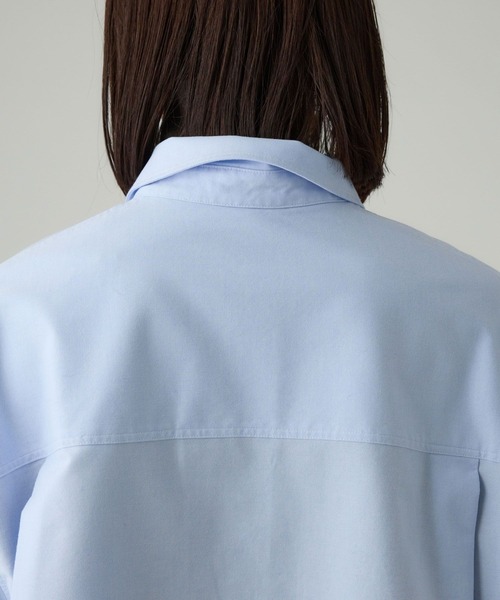 BABYLONE（バビロン）の「オックス刺繍オーバーシャツ（シャツ/ブラウス・レディース・ホワイト/サックスブルー・フリー）」の21枚目の写真