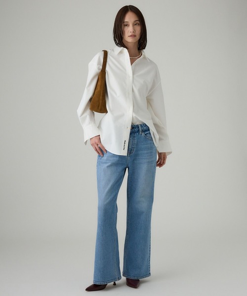 BABYLONE（バビロン）の「オックス刺繍オーバーシャツ（シャツ/ブラウス・レディース・ホワイト/サックスブルー・フリー）」の9枚目の写真