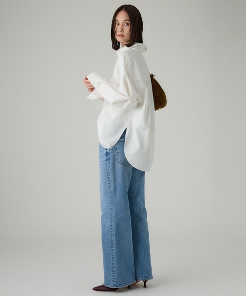 BABYLONE（バビロン）の「オックス刺繍オーバーシャツ（シャツ/ブラウス・レディース・ホワイト/サックスブルー・フリー）」の10枚目の写真