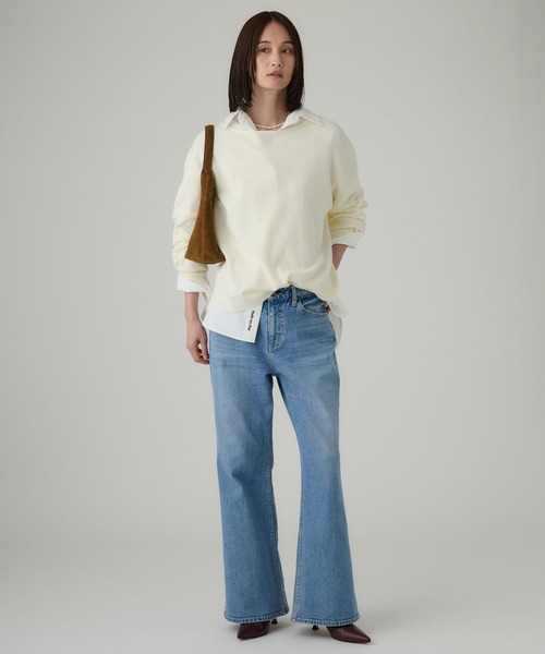 BABYLONE（バビロン）の「オックス刺繍オーバーシャツ（シャツ/ブラウス・レディース・ホワイト/サックスブルー・フリー）」の11枚目の写真