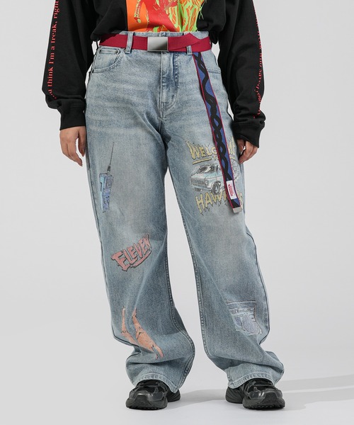 .ENDRECHERI.（エンドリケリー）の「UPSIDE DOWN JEANS（デニムパンツ・メンズ・インディゴブルー/ブラック・M/L/LL）」の13枚目の写真