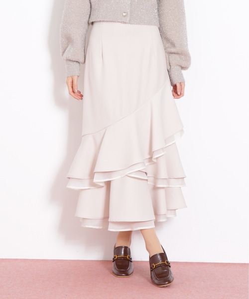 JILL by JILL STUART（ジルバイジルスチュアート）の「◇ランダムヘムシアースカート（スカート・レディース・ラベンダー/ホワイト/ブラック系その他・FREE）」の17枚目の写真