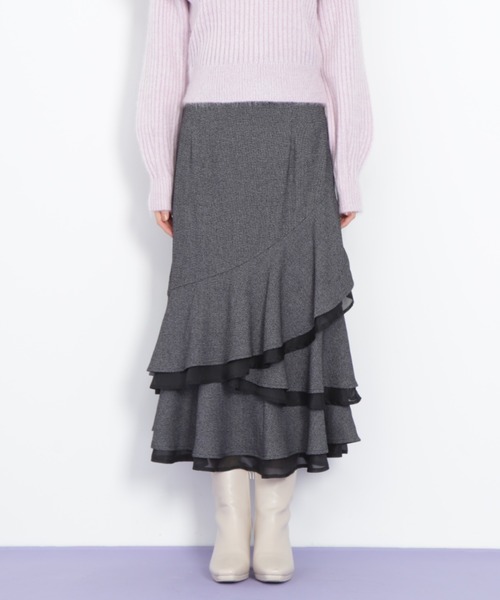 JILL by JILL STUART（ジルバイジルスチュアート）の「◇ランダムヘムシアースカート（スカート・レディース・ラベンダー/ホワイト/ブラック系その他・FREE）」の8枚目の写真