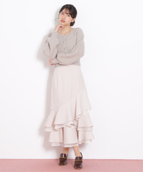 JILL by JILL STUART（ジルバイジルスチュアート）の「◇ランダムヘムシアースカート（スカート・レディース・ラベンダー/ホワイト/ブラック系その他・FREE）」の11枚目の写真