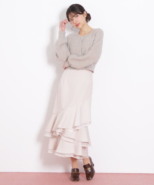 JILL by JILL STUART（ジルバイジルスチュアート）の「◇ランダムヘムシアースカート（スカート・レディース・ラベンダー/ホワイト/ブラック系その他・FREE）」の12枚目の写真