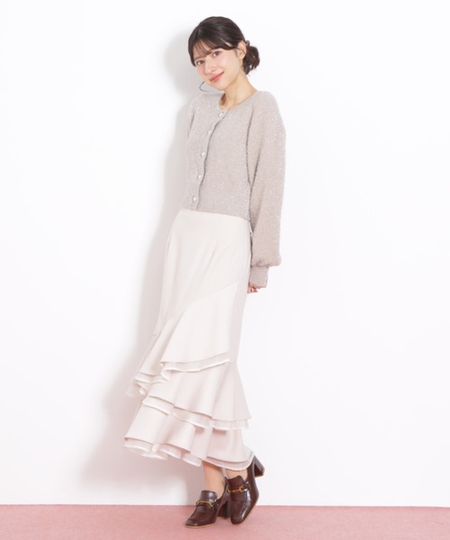 JILL by JILL STUART（ジルバイジルスチュアート）の「◇ランダムヘムシアースカート（スカート・レディース・ラベンダー/ホワイト/ブラック系その他・FREE）」の16枚目の写真