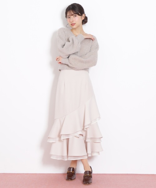 JILL by JILL STUART（ジルバイジルスチュアート）の「◇ランダムヘムシアースカート（スカート・レディース・ラベンダー/ホワイト/ブラック系その他・FREE）」の10枚目の写真