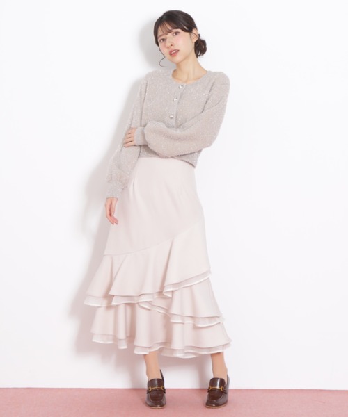 JILL by JILL STUART（ジルバイジルスチュアート）の「◇ランダムヘムシアースカート（スカート・レディース・ラベンダー/ホワイト/ブラック系その他・FREE）」の14枚目の写真