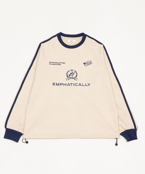 WEGO（ウィゴー）の「WEGO/【25年秋冬新作】フェイクスウェードゲームプルオーバー（スウェット・メンズ・チャコールグレー/ネイビー/アイボリー/ブラウン・MEDIUM/LARGE）」の7枚目の写真