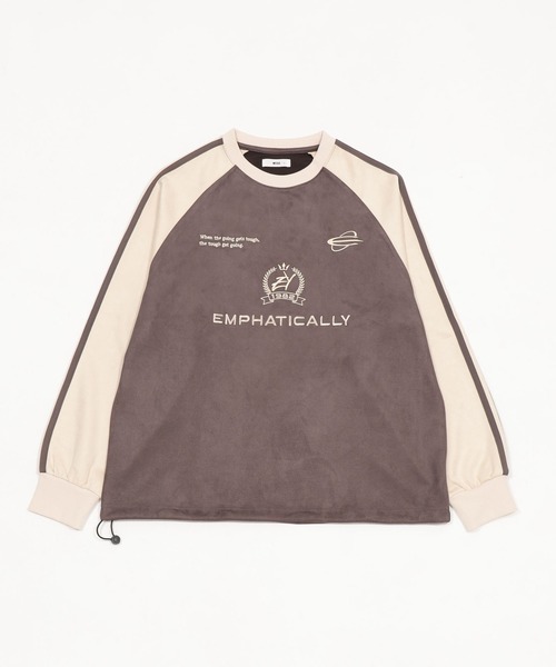 WEGO（ウィゴー）の「WEGO/【25年秋冬新作】フェイクスウェードゲームプルオーバー（スウェット・メンズ・チャコールグレー/ネイビー/アイボリー/ブラウン・MEDIUM/LARGE）」の10枚目の写真