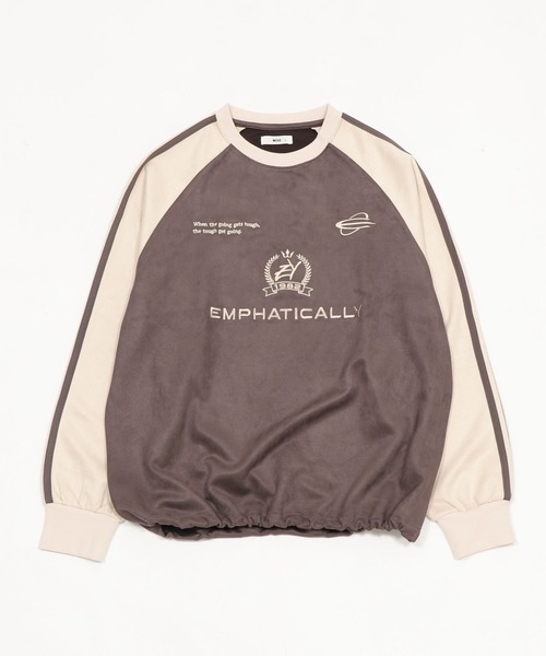 WEGO（ウィゴー）の「WEGO/【25年秋冬新作】フェイクスウェードゲームプルオーバー（スウェット・メンズ・チャコールグレー/ネイビー/アイボリー/ブラウン・MEDIUM/LARGE）」の12枚目の写真