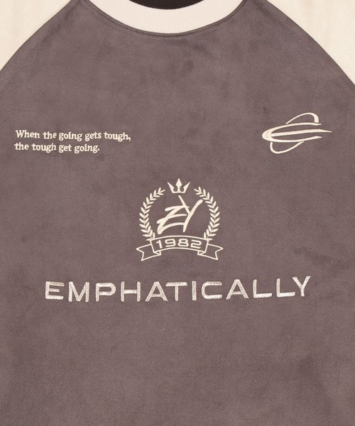 WEGO（ウィゴー）の「WEGO/【25年秋冬新作】フェイクスウェードゲームプルオーバー（スウェット・メンズ・チャコールグレー/ネイビー/アイボリー/ブラウン・MEDIUM/LARGE）」の6枚目の写真