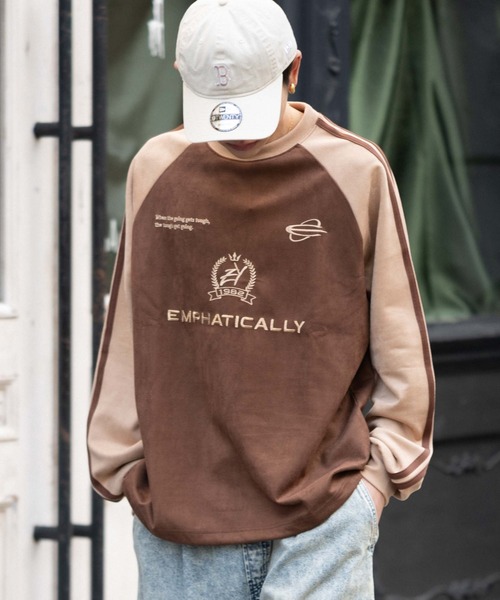 WEGO（ウィゴー）の「WEGO/【25年秋冬新作】フェイクスウェードゲームプルオーバー（スウェット・メンズ・チャコールグレー/ネイビー/アイボリー/ブラウン・MEDIUM/LARGE）」の20枚目の写真