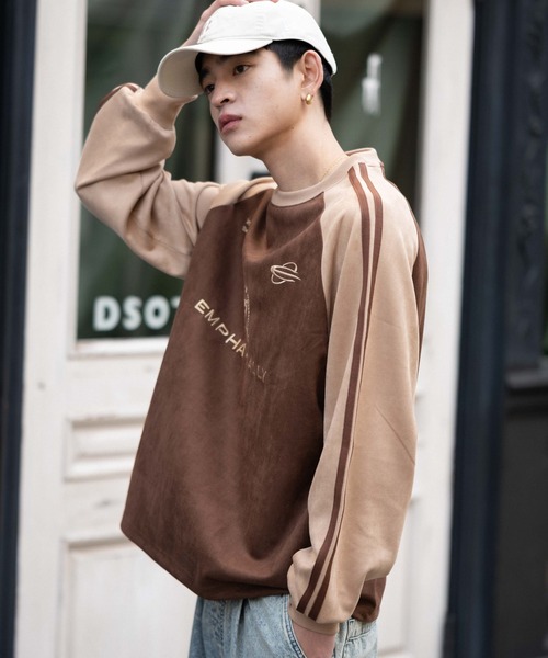 WEGO（ウィゴー）の「WEGO/【25年秋冬新作】フェイクスウェードゲームプルオーバー（スウェット・メンズ・チャコールグレー/ネイビー/アイボリー/ブラウン・MEDIUM/LARGE）」の22枚目の写真