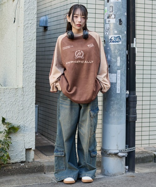 WEGO（ウィゴー）の「WEGO/【25年秋冬新作】フェイクスウェードゲームプルオーバー（スウェット・メンズ・チャコールグレー/ネイビー/アイボリー/ブラウン・MEDIUM/LARGE）」の14枚目の写真