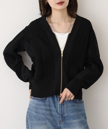 EGLANTINE 軽量ポリエステルジップカーデ