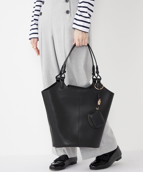 SHIPS Colors(シップス カラーズ)の「SHIPS Colors:バケット トート バッグ(ショルダーバッグ・レディース・ブラウン/ブラック・ONE SIZE)」の19枚目の写真