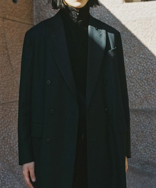 LIDNM（リドム）の「DOUBLE BREASTED CHESTER（チェスターコート・メンズ・ダークグレー・SMALL/MEDIUM/LARGE）」の3枚目の写真