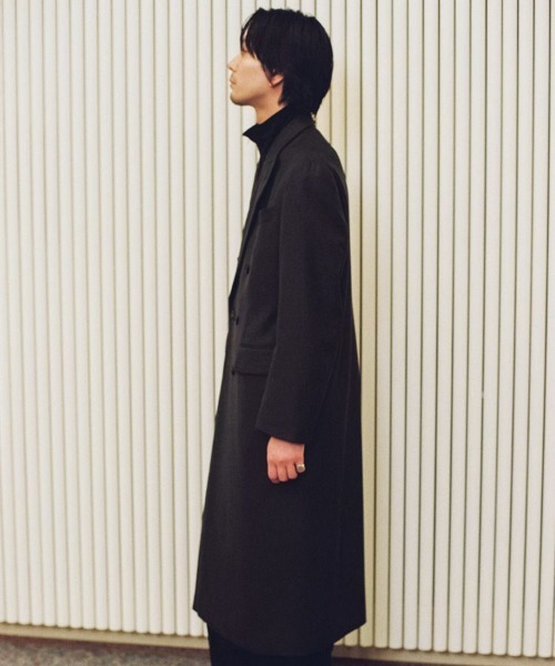 LIDNM（リドム）の「DOUBLE BREASTED CHESTER（チェスターコート・メンズ・ダークグレー・SMALL/MEDIUM/LARGE）」の15枚目の写真