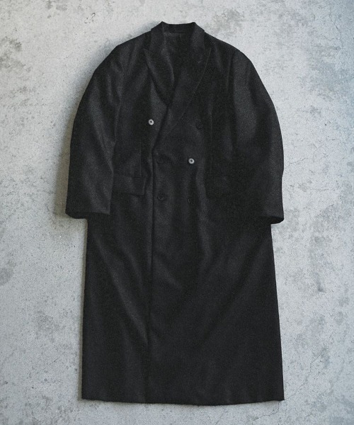 LIDNM（リドム）の「DOUBLE BREASTED CHESTER（チェスターコート・メンズ・ダークグレー・SMALL/MEDIUM/LARGE）」の17枚目の写真