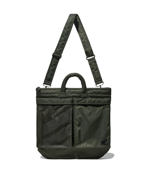PHYPS MOTORCYCLE（フィップスモーターサイクル）の「[2-WAY] Honda Multi Pocket Helmet Bag_Khaki（メッセンジャーバッグ・レディース・その他・FREE）」の2枚目の写真