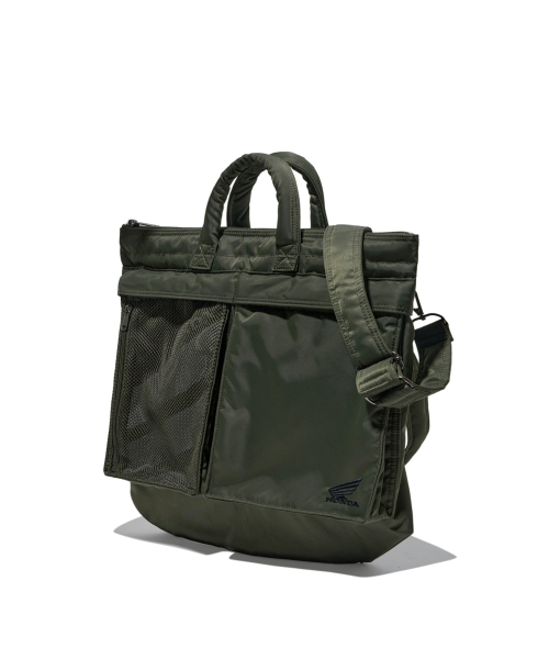 PHYPS MOTORCYCLE（フィップスモーターサイクル）の「[2-WAY] Honda Multi Pocket Helmet Bag_Khaki（メッセンジャーバッグ・レディース・その他・FREE）」の4枚目の写真