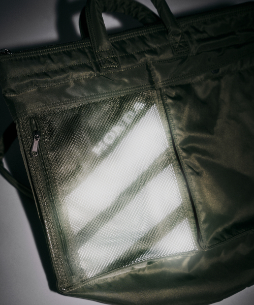 PHYPS MOTORCYCLE（フィップスモーターサイクル）の「[2-WAY] Honda Multi Pocket Helmet Bag_Khaki（メッセンジャーバッグ・レディース・その他・FREE）」の11枚目の写真